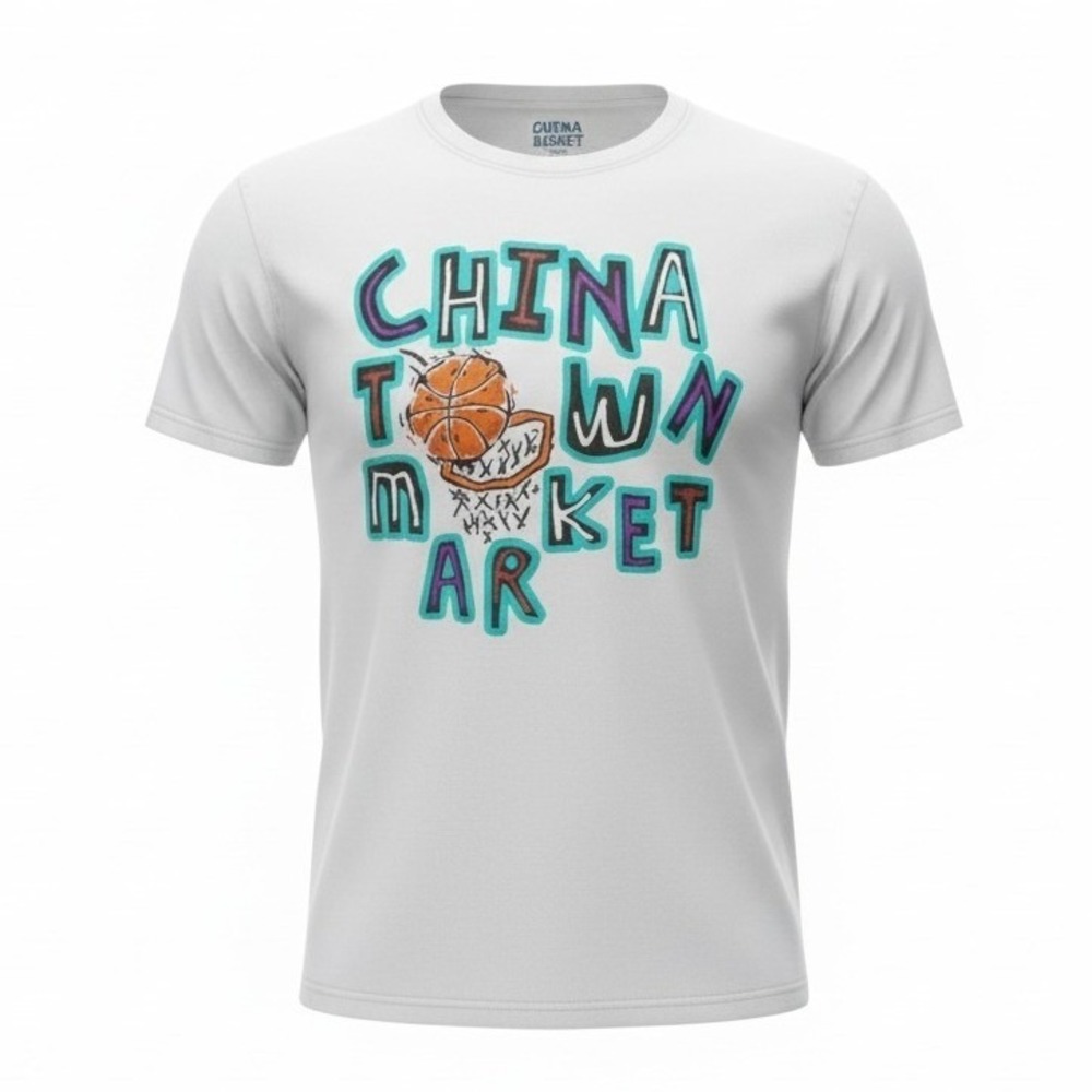 Chinatown‎ Market White Basketball Graphic T Shirt Men's, Size XL, NWOT